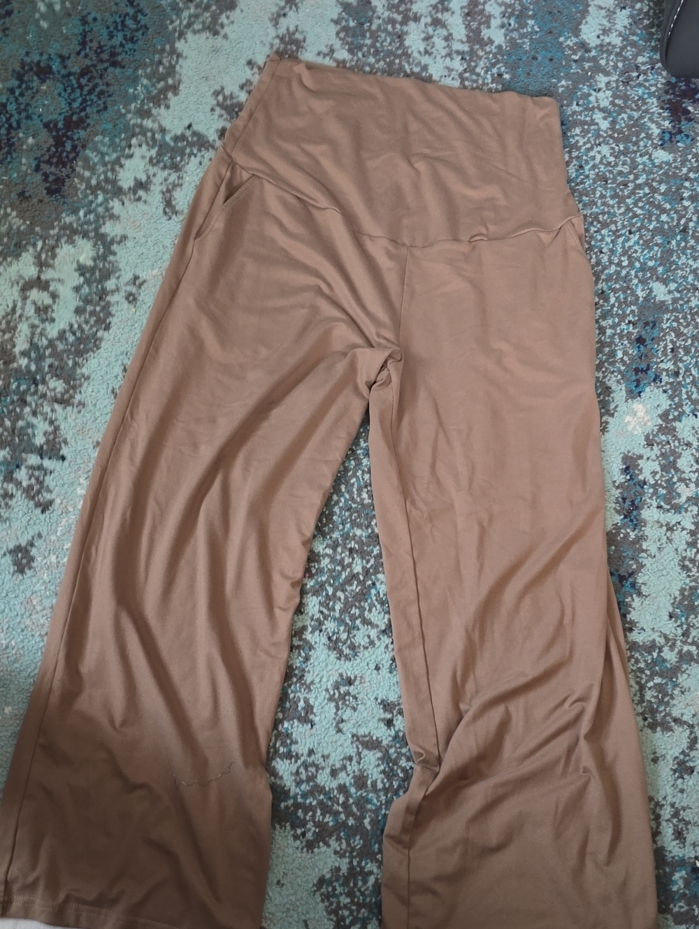 Women’s MATERNITY BUNDLE Wide-Leg High-Waist Pants - Brown/Green